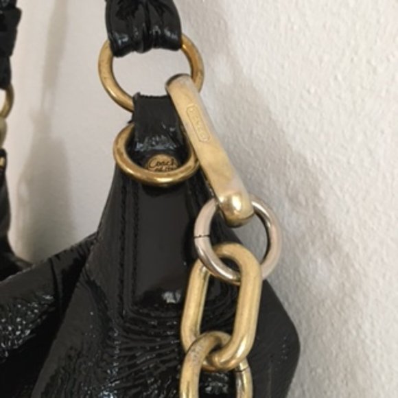 Coach Kristin Patent Leather Hobo / Crossbody Bag - Picture 7 of 17